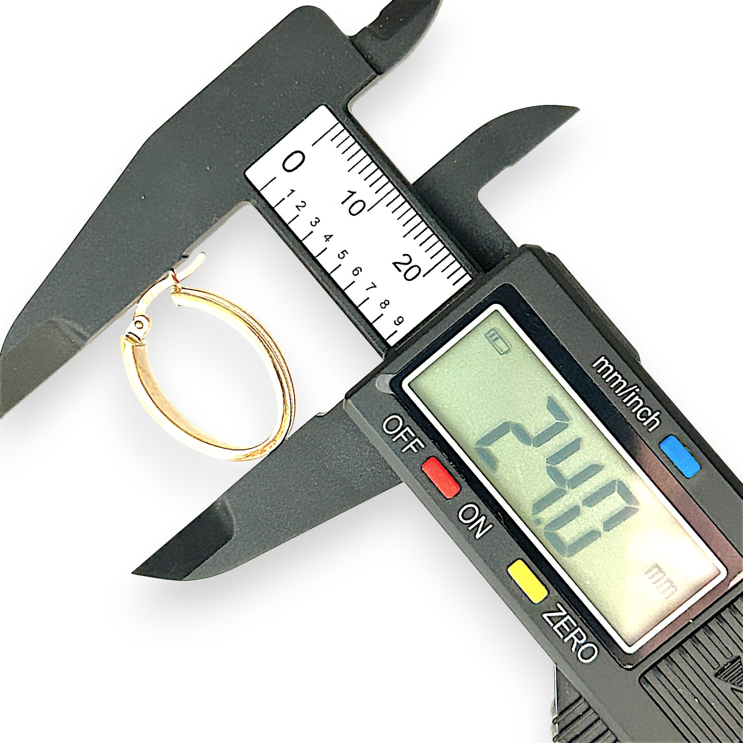 GOLD DEAL | 9ct (9K) Gold Textured Oval Hoop Earrings - Refurbished