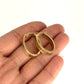GOLD DEAL | 9ct (9K) Gold Textured Oval Hoop Earrings - Refurbished