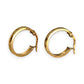GOLD DEAL | 9ct (9K) Gold Refinded Edge Curve Hoop Earrings 17.2mm