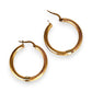 GOLD DEAL | 9ct (9K) Y/W Gold Textured Hoop Earrings – 26.4mm