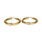 GOLD DEAL | 9ct (9K) Y/W Gold Textured Hoop Earrings – 26.4mm
