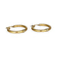 GOLD DEAL | 9ct (9K) Y/W Gold Textured Hoop Earrings – 26.4mm