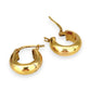 GOLD DEAL | 9ct (9K) Gold 13.5mm Dome Hoop Earrings