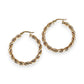 GOLD DEAL | 9ct (9K) Gold Twisted Elegance Hoop  Earrings 33.3mm