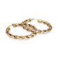 GOLD DEAL | 9ct (9K) Gold Twisted Elegance Hoop  Earrings 33.3mm