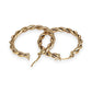 GOLD DEAL | 9ct (9K) Gold Twisted Elegance Hoop  Earrings 33.3mm
