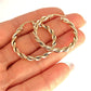 GOLD DEAL | 9ct (9K) Gold Twisted Elegance Hoop  Earrings 33.3mm