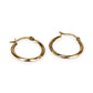 GOLD DEAL | 9ct Gold Twist of Elegance Hoop Earrings 14.8mm