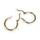 GOLD DEAL | 9ct Gold Twist of Elegance Hoop Earrings 14.8mm
