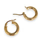 GOLD DEAL | 9ct Gold UNO A ERRE Textured Hoop Earrings - Refurbished