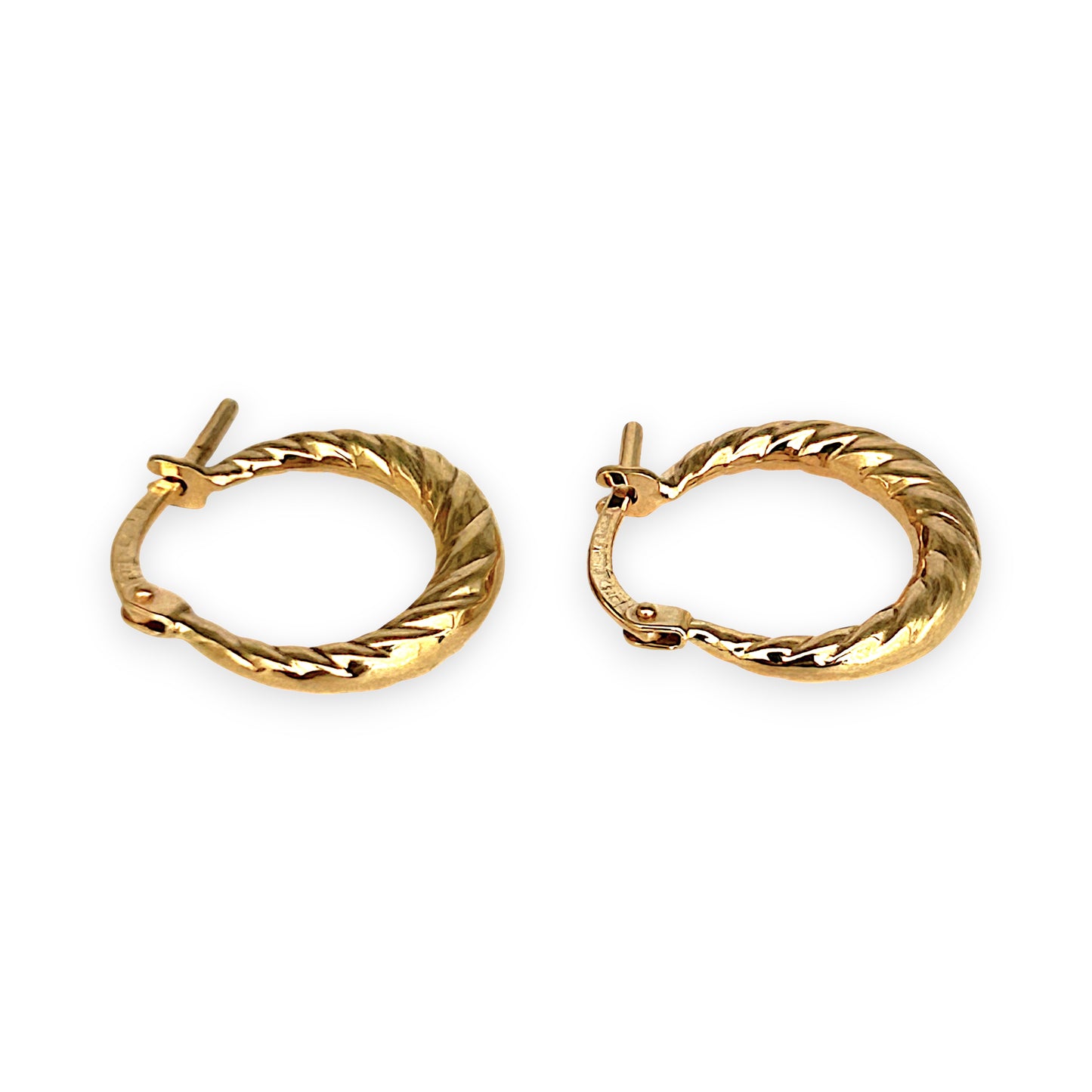 GOLD DEAL | 9ct Gold UNO A ERRE Twisted HoopEarrings - Refurbished