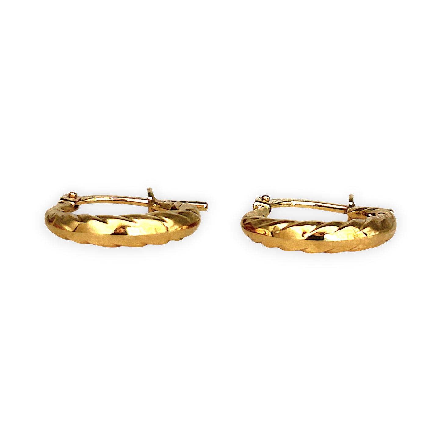 GOLD DEAL | 9ct Gold UNO A ERRE Twisted HoopEarrings - Refurbished