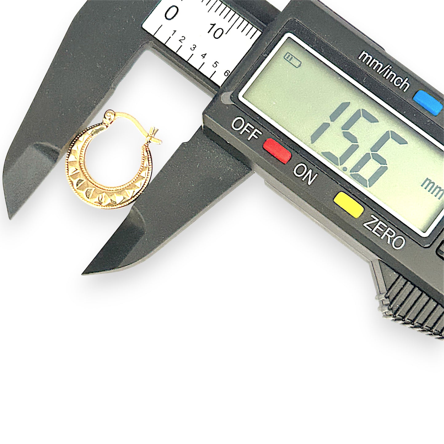 GOLD DEAL | 9ct Gold  Faceted Hoop Earrings