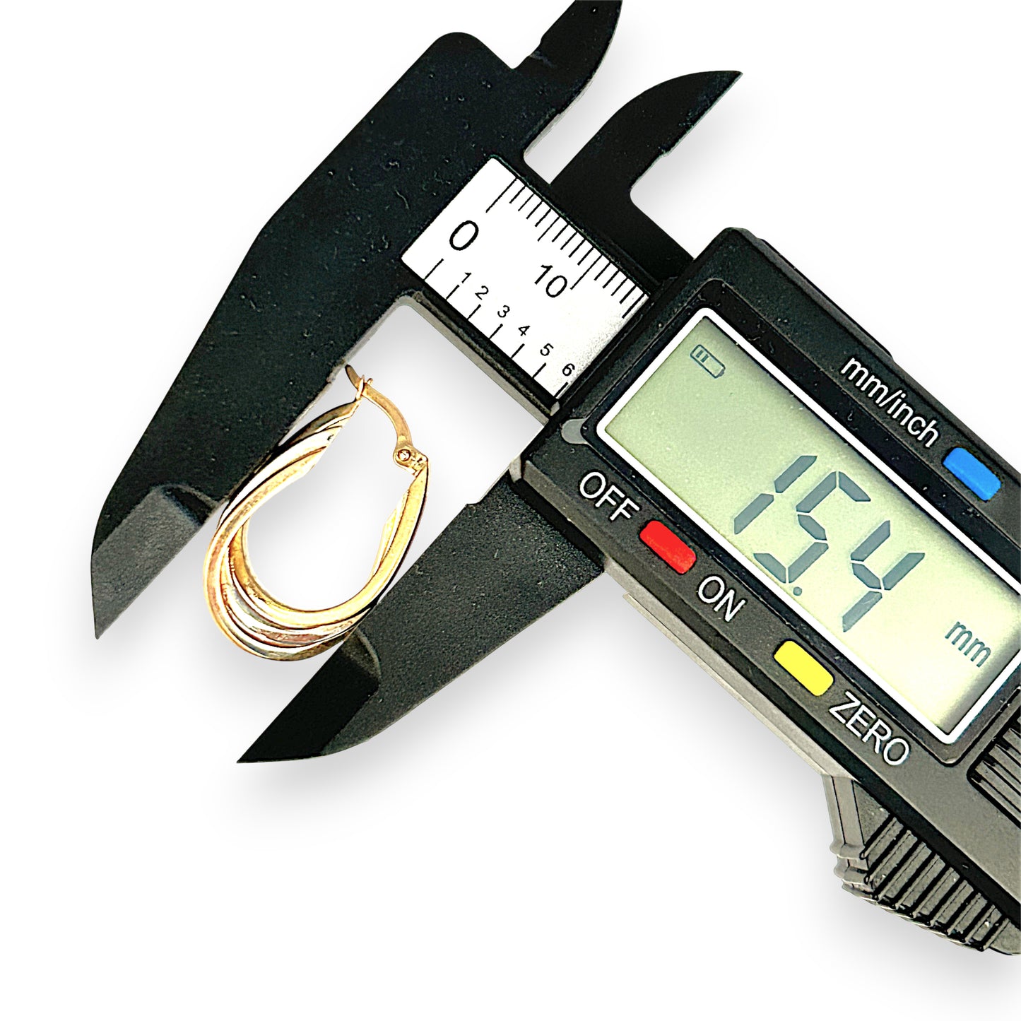 GOLD DEAL | 9ct Y/W Gold Oval Modern Twist Hoop Earrings