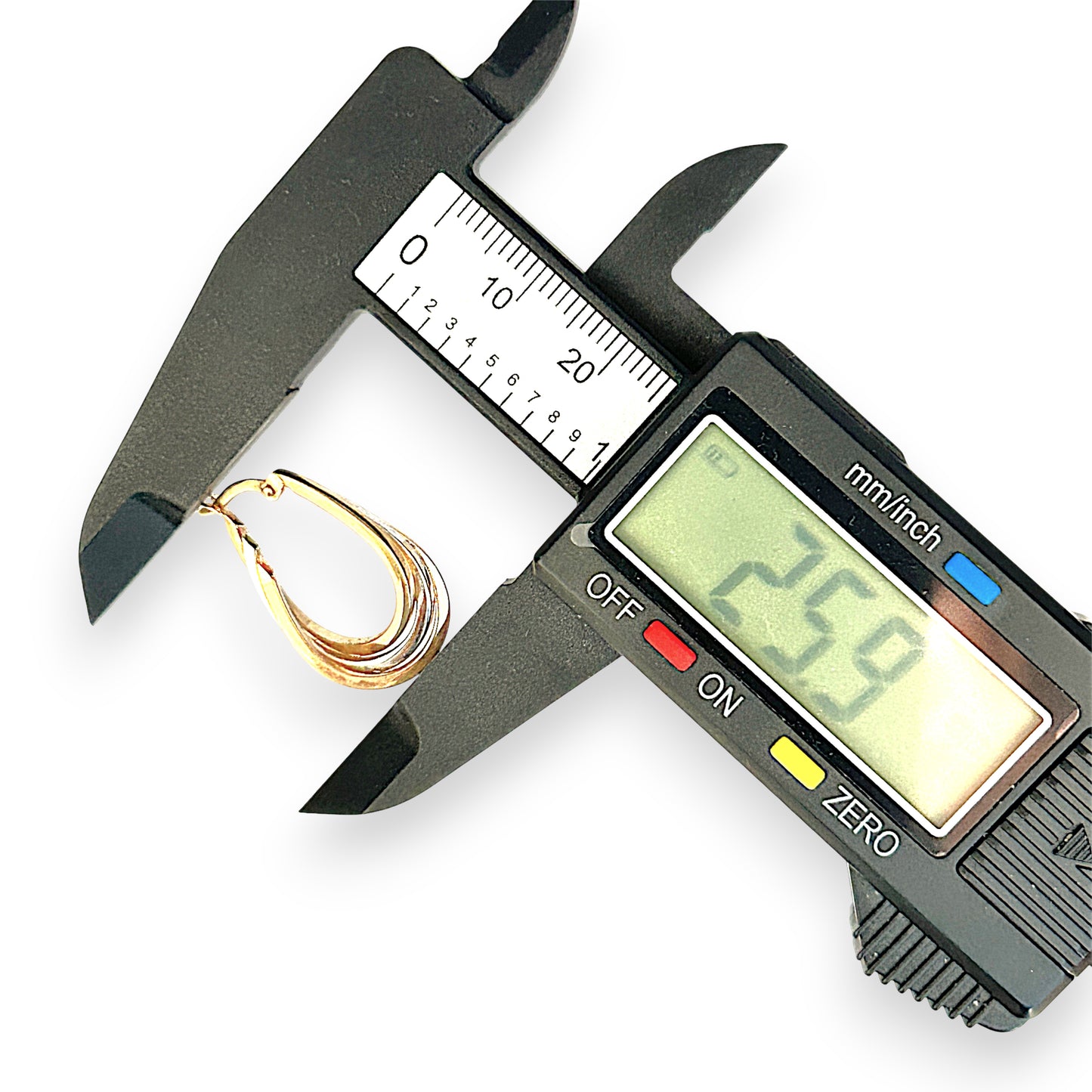 GOLD DEAL | 9ct Y/W Gold Oval Modern Twist Hoop Earrings