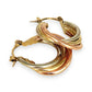 GOLD DEAL | 9ct Y/W/R Gold Tricolour Harmony Hoop Earrings 22.9mm