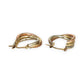 GOLD DEAL | 9ct Y/W/R Gold Tricolour Harmony Hoop Earrings 22.9mm
