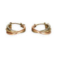 GOLD DEAL | 9ct Y/W/R Gold Tricolour Harmony Hoop Earrings 22.9mm