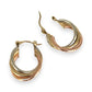 GOLD DEAL | 9ct Y/W/R Gold Tricolour Harmony Hoop Earrings 22.9mm