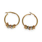 GOLD DEAL | 9ct Y/W/R Gold Trio Bead Hoop Earrings 23.6mm