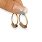 GOLD DEAL | 9ct Y/W/R Gold Trio Bead Hoop Earrings 23.6mm