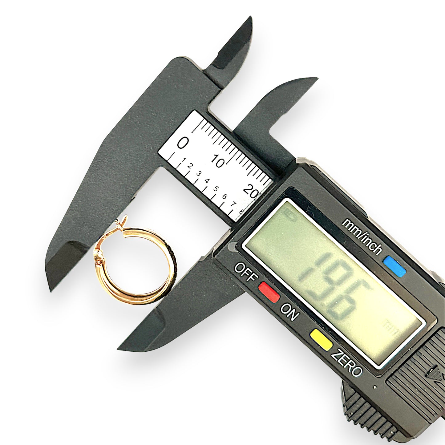 GOLD DEAL | 9ct Y/W Gold Two-Tone Diamond-Cut Hoop Earrings 19.6mm