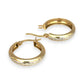 GOLD DEAL | 9ct Y/W Gold Two-Tone Diamond-Cut Hoop Earrings 19.6mm