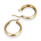 GOLD DEAL | 9ct Y/W Gold Two-Tone Diamond-Cut Hoop Earrings 19.6mm