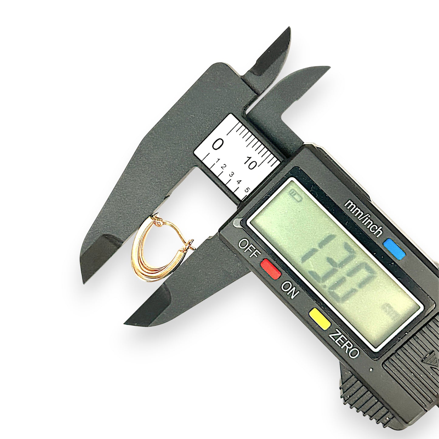 GOLD DEAL | 9ct Y/W Gold Dual-Tone Faceted Hoop Earrings