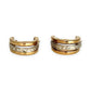 GOLD DEAL | 9ct Y/W Gold Dual-Tone Faceted Hoop Earrings