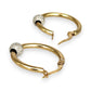 GOLD DEAL | 9ct Gold Hoop Earrings with White Gold Accent 19.9mm