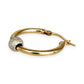 GOLD DEAL | 9ct Gold Hoop Earrings with White Gold Accent 19.9mm