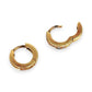 XMAS DEAL | 14kt Gold Vintage Spark Huggie Earrings with Diamonds 11.5mm