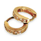 XMAS DEAL | 14kt Gold Vintage Spark Huggie Earrings with Diamonds 11.5mm