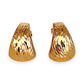 GOLD DEAL | 9ct (9K) Gold Refurbished Textured Crescent Stud Earrings