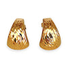 GOLD DEAL | 9ct (9K) Gold Refurbished Textured Crescent Stud Earrings