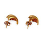 GOLD DEAL | 9ct (9K) Gold Refurbished Textured Crescent Stud Earrings