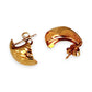 GOLD DEAL | 9ct (9K) Gold Refurbished Textured Crescent Stud Earrings