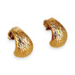 GOLD DEAL | 9ct (9K) Gold Refurbished Textured Crescent Stud Earrings