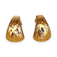 GOLD DEAL | 9ct (9K) Gold Refurbished Textured Crescent Stud Earrings
