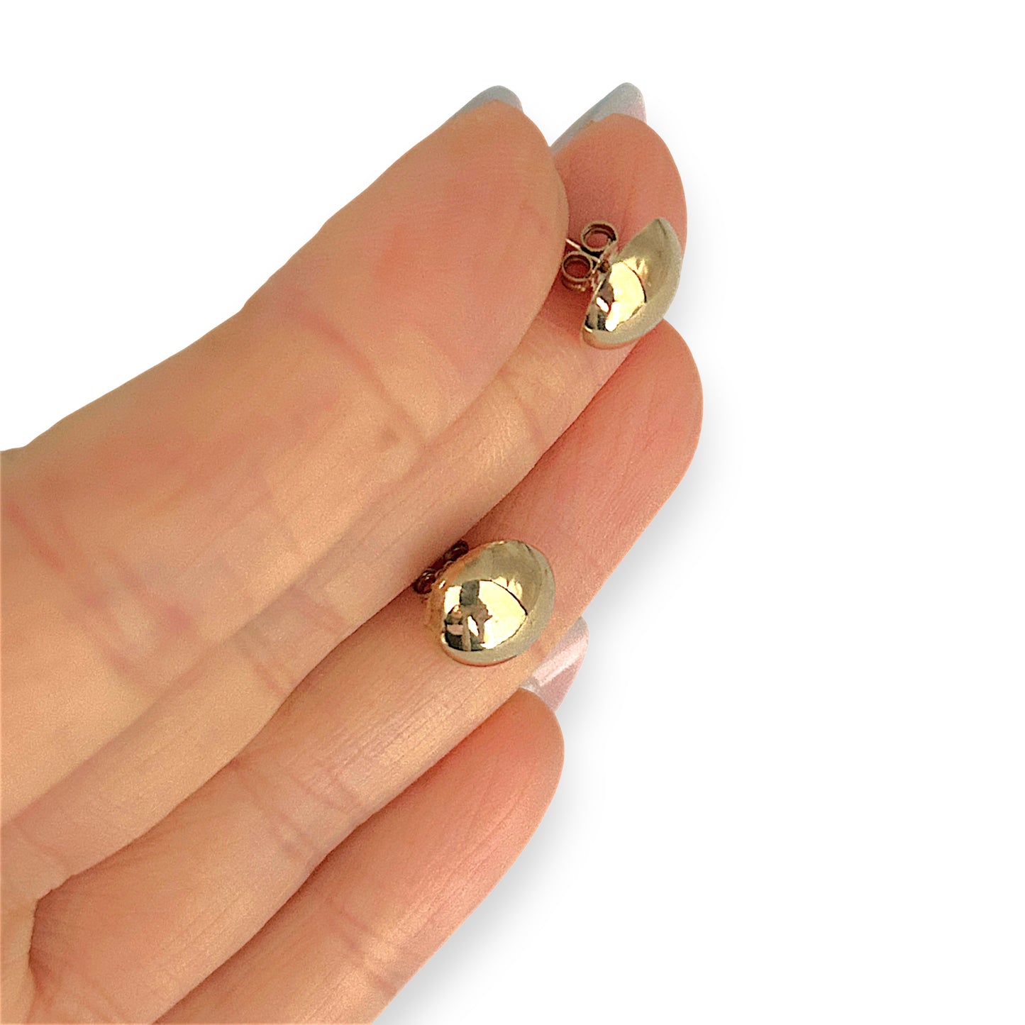 GOLD DEAL | 9ct Gold Minimalist Dome Stud Earrings