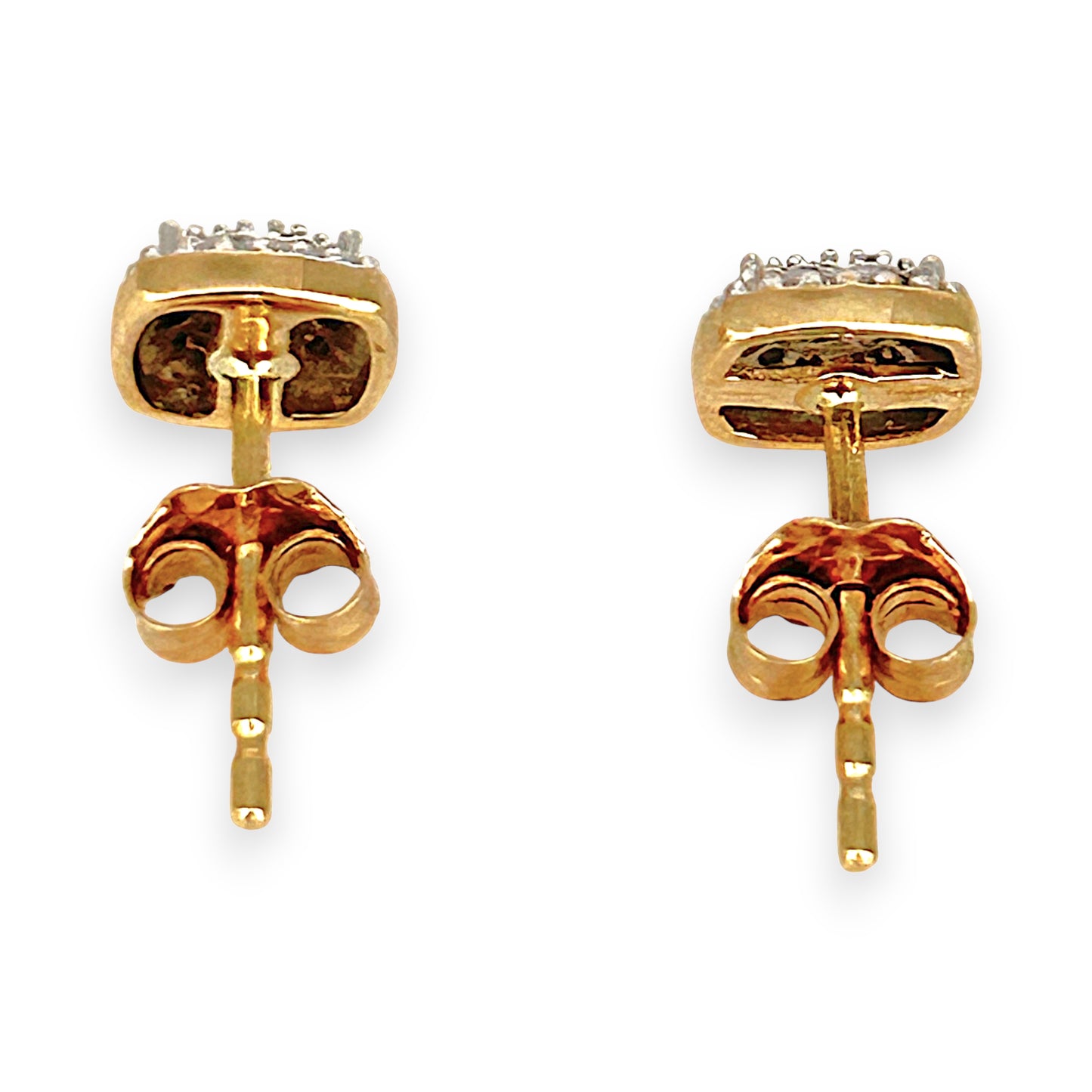 GOLD DEAL | 9ct Gold Radiance Cushion Diamond Stud Earrings