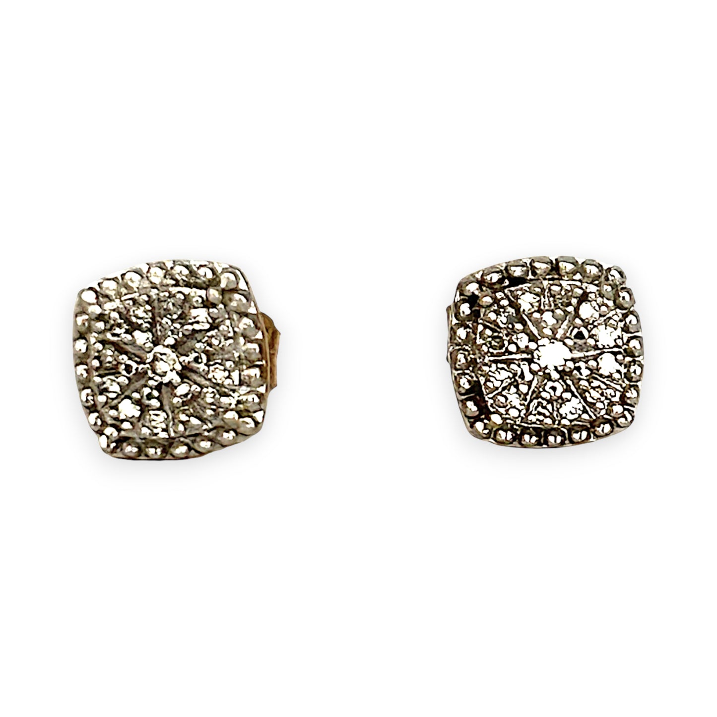 GOLD DEAL | 9ct Gold Radiance Cushion Diamond Stud Earrings