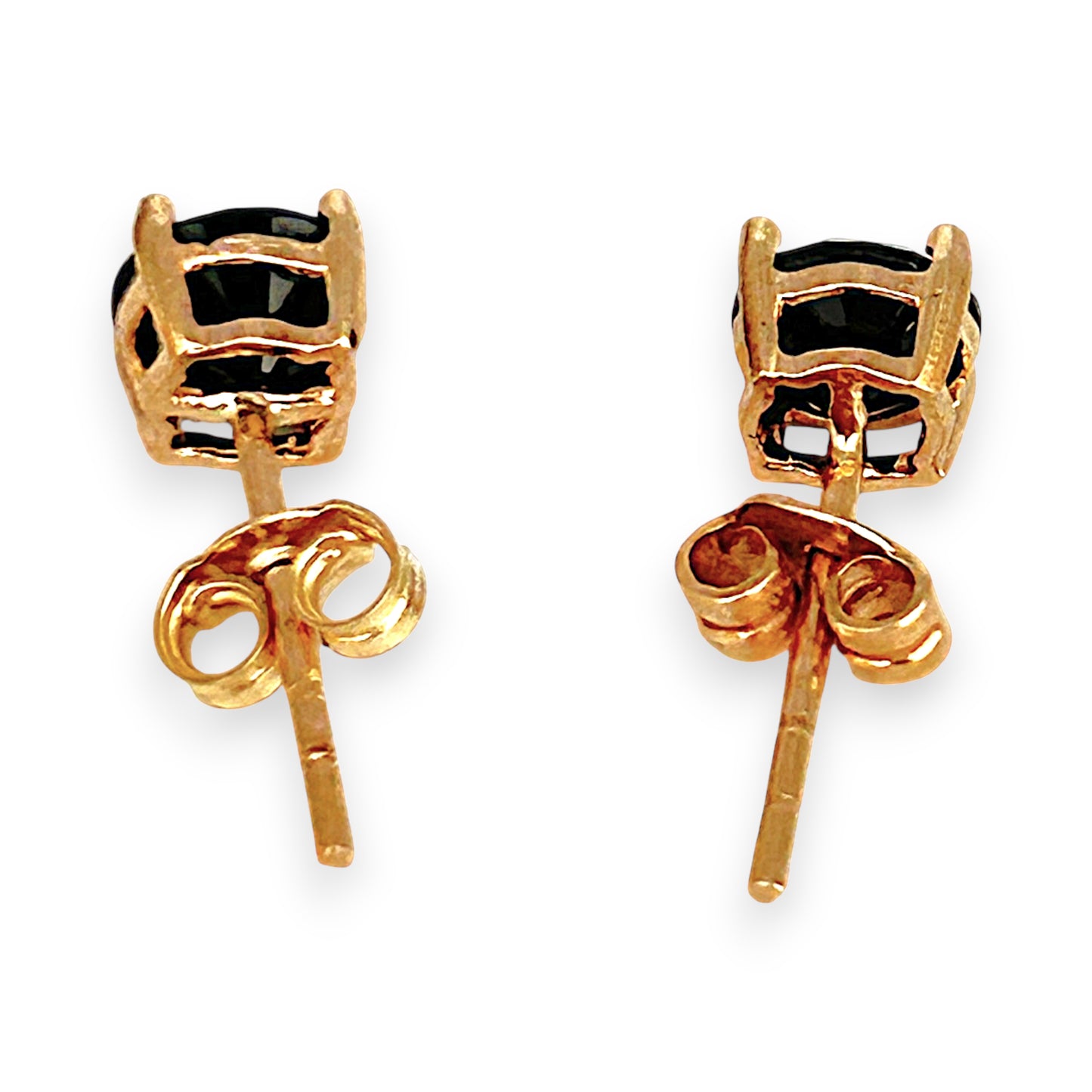 GOLD DEAL | 9ct Gold Midnight Sapphire Stud Earrings