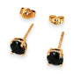 GOLD DEAL | 9ct Gold Midnight Sapphire Stud Earrings