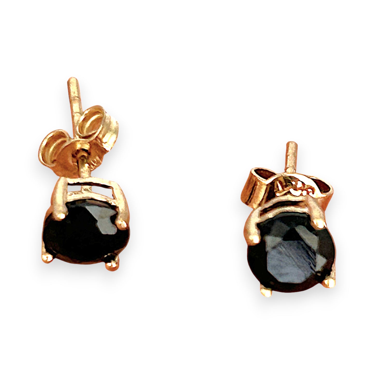 GOLD DEAL | 9ct Gold Midnight Sapphire Stud Earrings