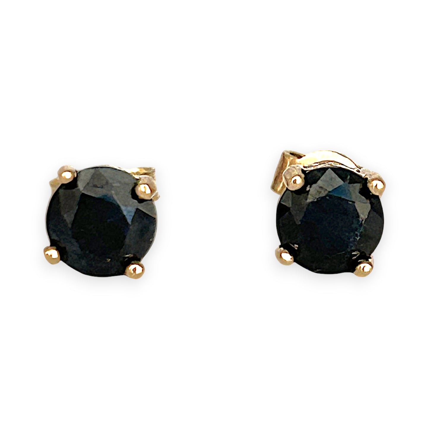 GOLD DEAL | 9ct Gold Midnight Sapphire Stud Earrings