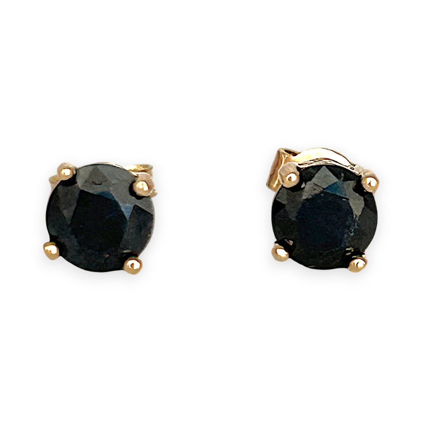 GOLD DEAL | 9ct Gold Midnight Sapphire Stud Earrings