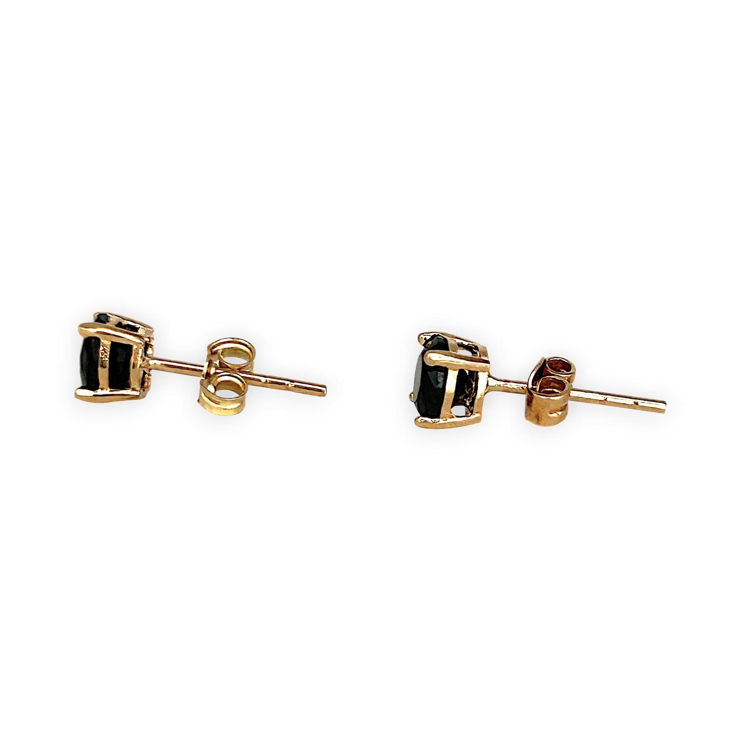 GOLD DEAL | 9ct Gold Midnight Sapphire Stud Earrings