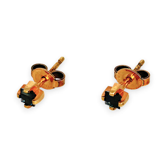 GOLD DEAL | 9ct Gold Classic Sapphire Solitaire Stud Earrings